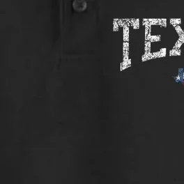 Texas State Map Flag Dry Zone Grid Performance Polo