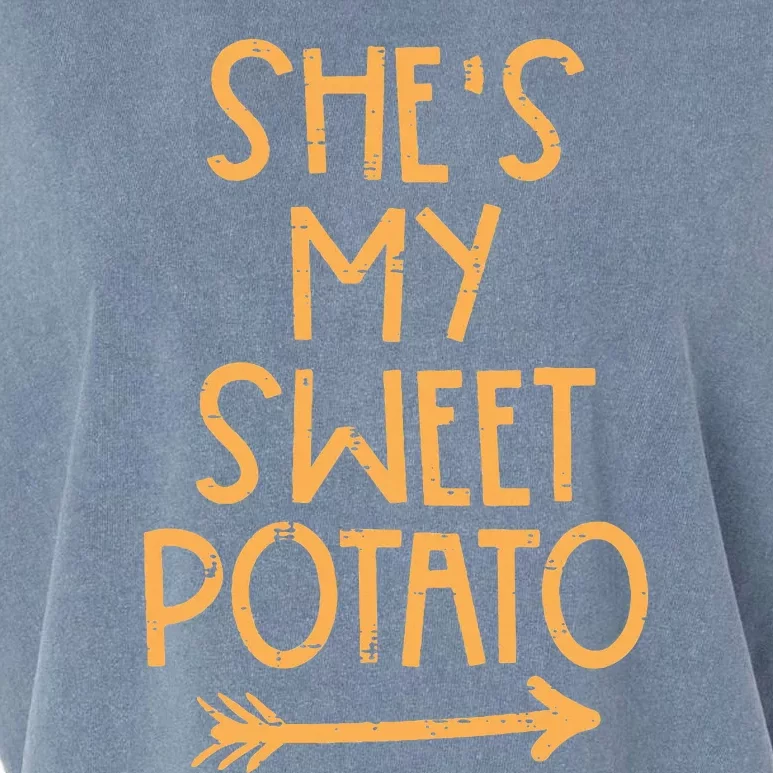 Thanksgiving Shes My Sweet Potato Matching Couple Fall Garment-Dyed Women's Muscle Tee