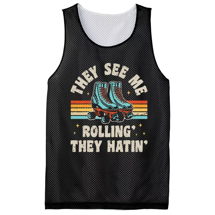 They See Me Rollin' They Hatin' Skater Mesh Reversible Basketball Jersey Tank