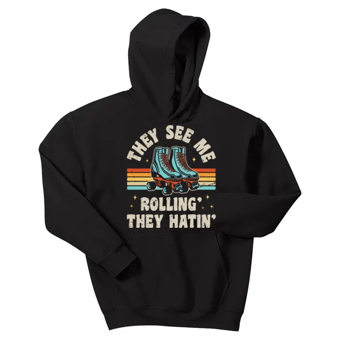 They See Me Rollin' They Hatin' Skater Kids Hoodie