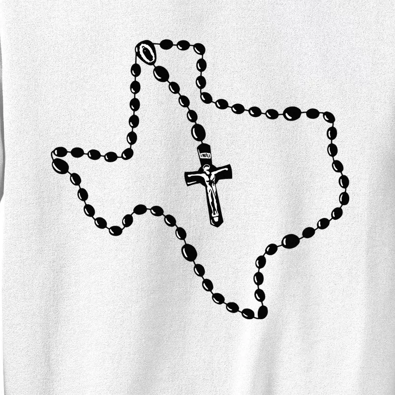 Texas State Map Catholic Rosary Sweatshirt