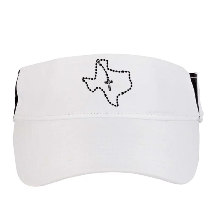 Texas State Map Catholic Rosary Adult Drive Performance Visor