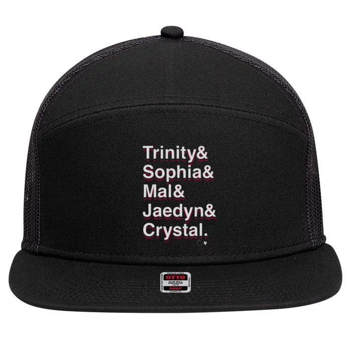 Trinity & Sophia & Mallory & Jaedyn & Crystal 2024 Forwards 7 Panel Mesh Trucker Snapback Hat