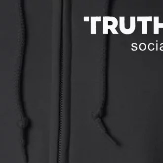 Truth Social Media Truth Social Trump Full Zip Hoodie