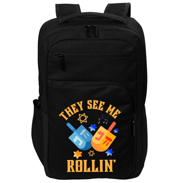 They See Me Rollin Hanukkah Jewish Impact Tech Backpack