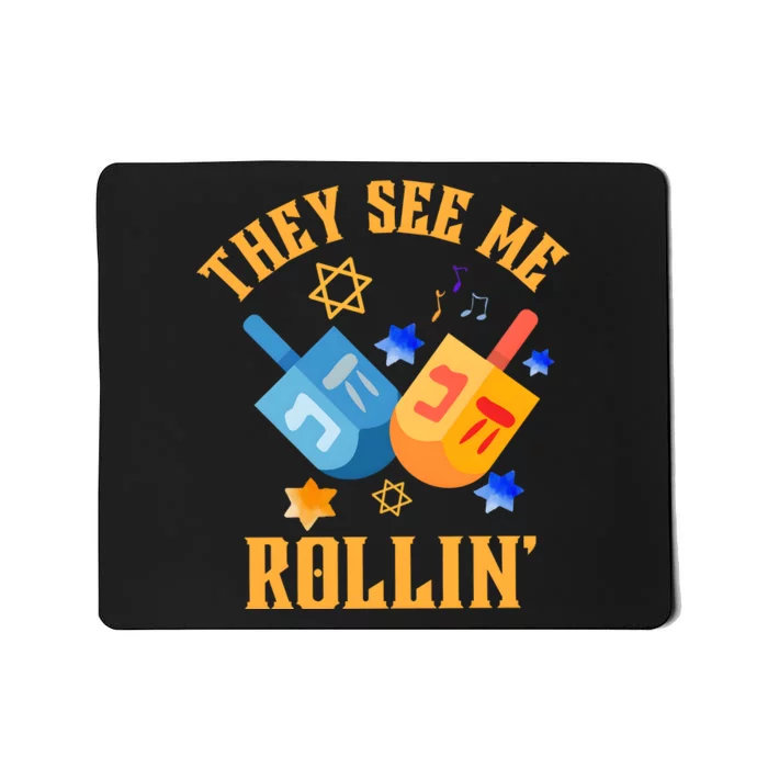 They See Me Rollin Hanukkah Jewish Mousepad