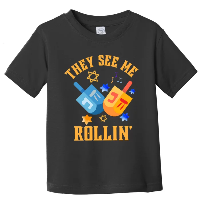 They See Me Rollin Hanukkah Jewish Toddler T-Shirt