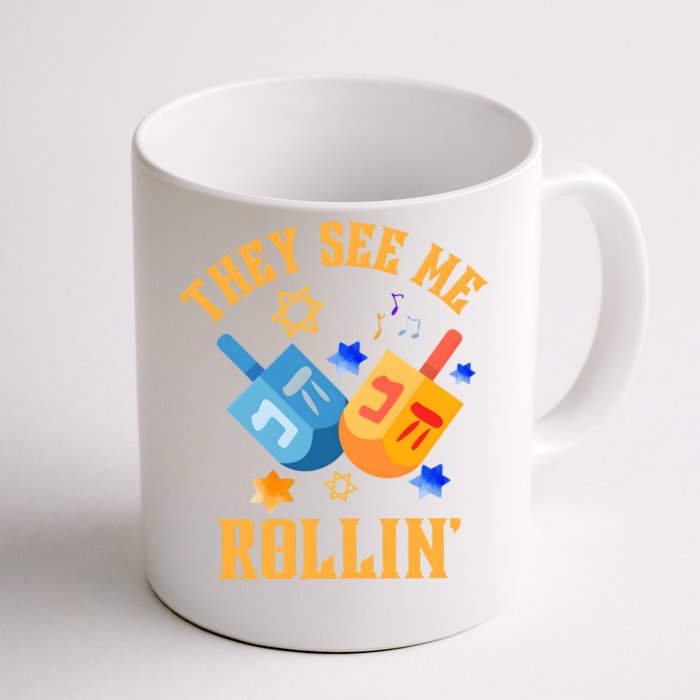 They See Me Rollin Hanukkah Jewish Front & Back Coffee Mug