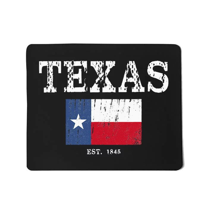 Texas State Map Flag Distressed Mousepad