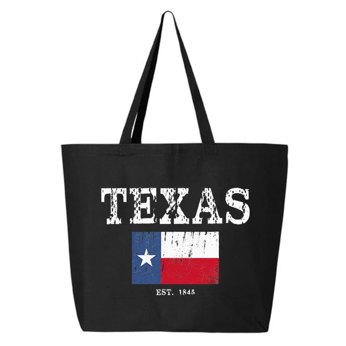 Texas State Map Flag Distressed 25L Jumbo Tote