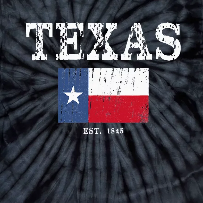 Texas State Map Flag Distressed Tie-Dye T-Shirt