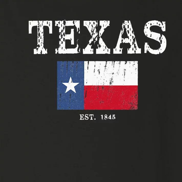 Texas State Map Flag Distressed Toddler Long Sleeve Shirt