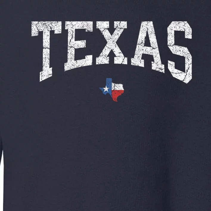 Texas State Map Flag Distressed Toddler Sweatshirt