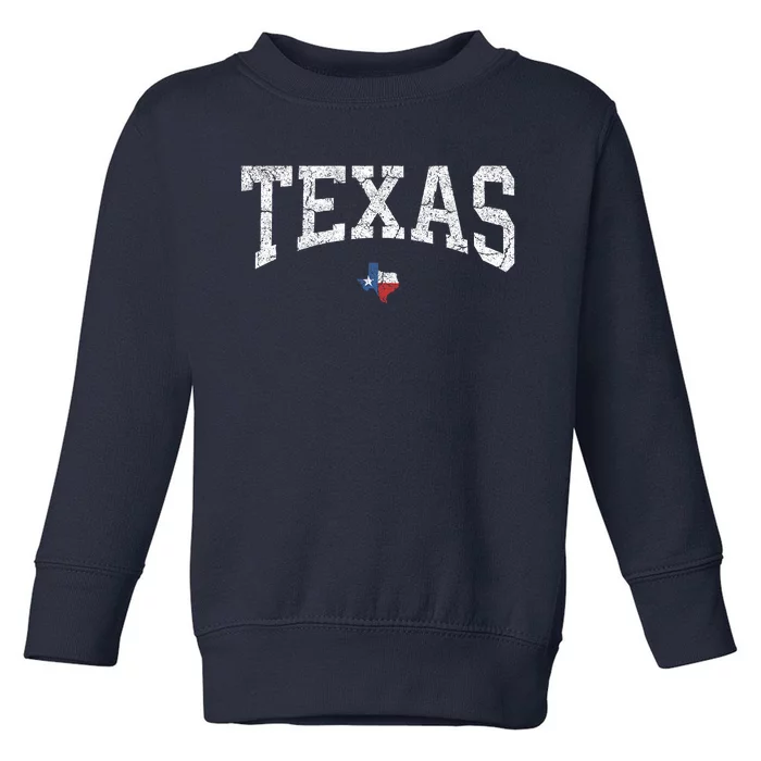 Texas State Map Flag Distressed Toddler Sweatshirt