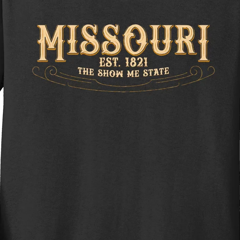 The Show Me State Missouri Kids Long Sleeve Shirt