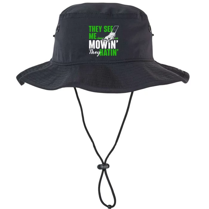 They See Me Mowin They Hatin Gardening Lawn Mower Gardener Legacy Cool Fit Booney Bucket Hat