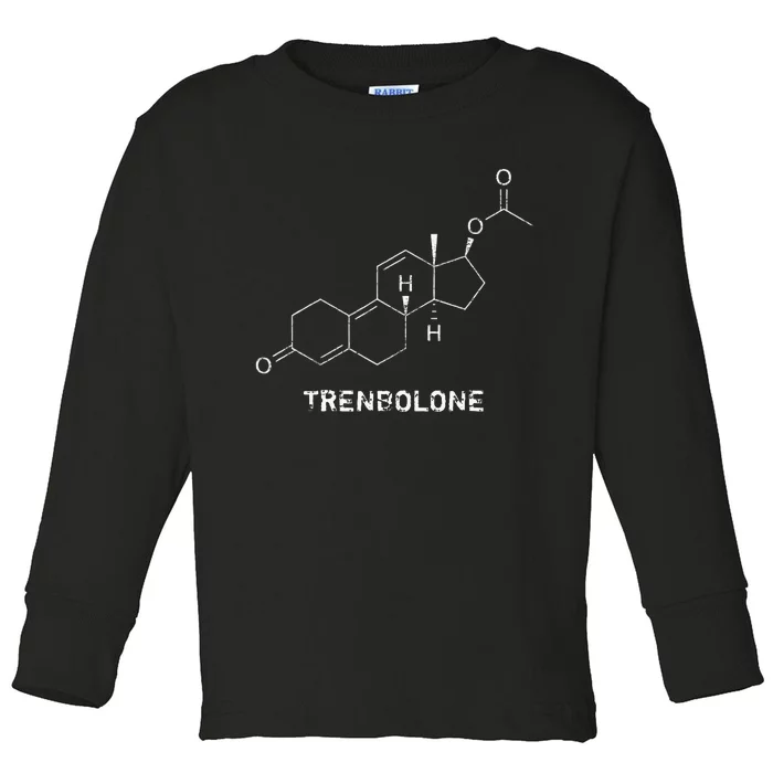 Trenbolone Steroid Molecule Hardcore Bodybuilding Toddler Long Sleeve Shirt