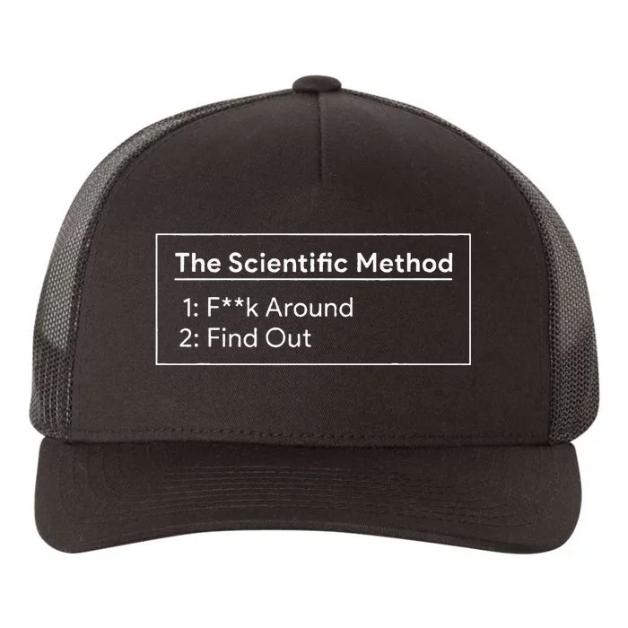 The scientific method Fuck around Find out Yupoong Adult 5-Panel Trucker Hat