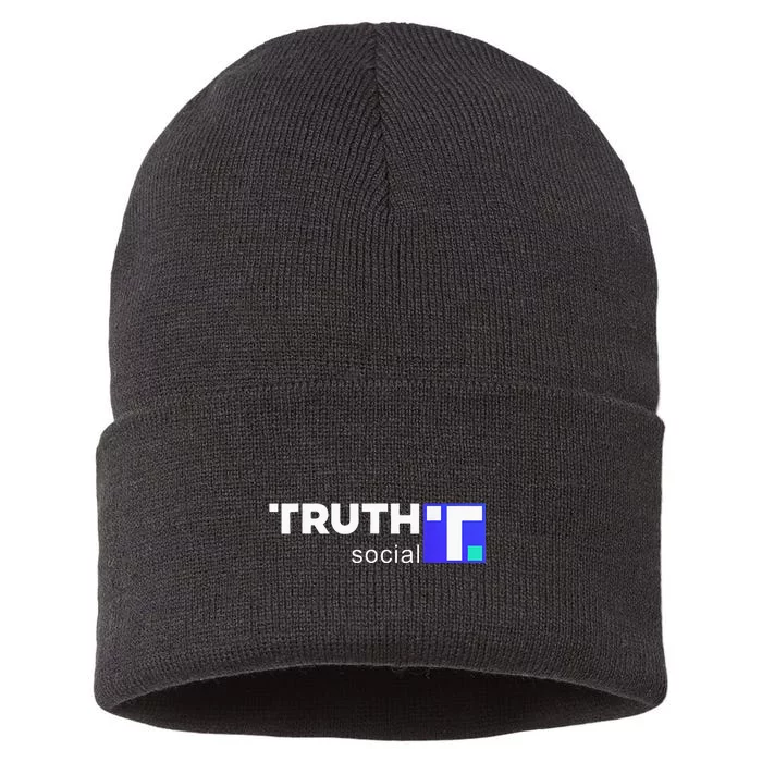 Truth Social Media Truth Social Trump Sustainable Knit Beanie