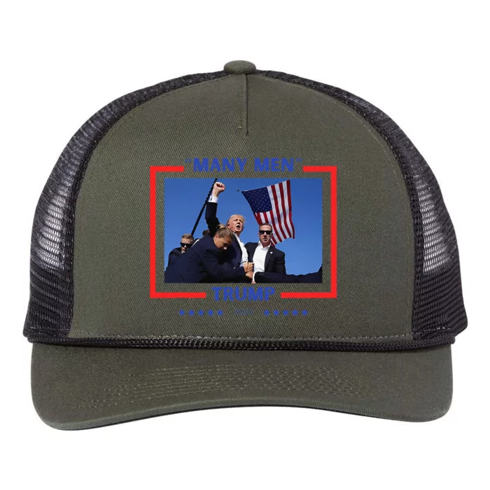 Trump Shot Many Meme Retro Rope Trucker Hat Cap