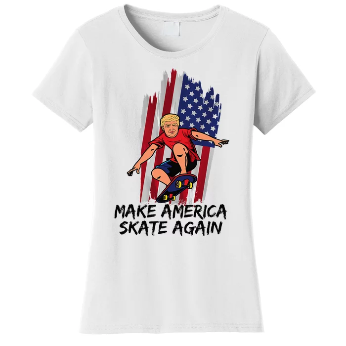 Trump Skateboard Make America Skate Again Women's T-Shirt