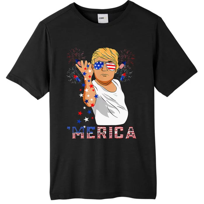 Trump Salt Merica Freedom 4th Of July Firework Trump Drunk ChromaSoft Performance T-Shirt