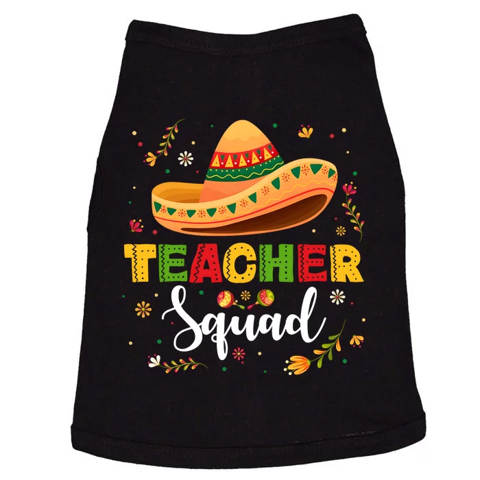 Teacher Squad Mexican Party Cinco De Mayo Doggie Tank