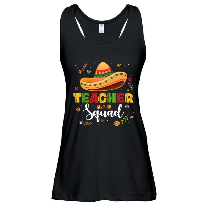 Teacher Squad Mexican Party Cinco De Mayo Ladies Essential Flowy Tank