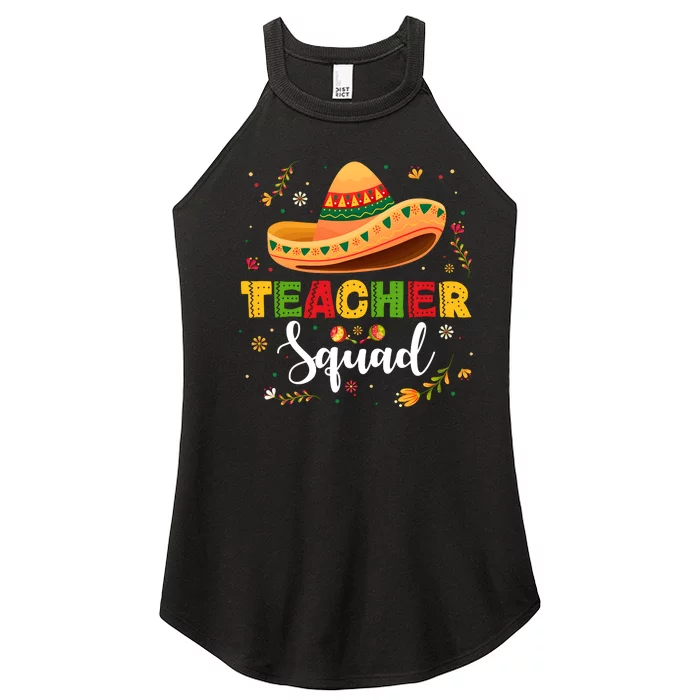 Teacher Squad Mexican Party Cinco De Mayo Women’s Perfect Tri Rocker Tank