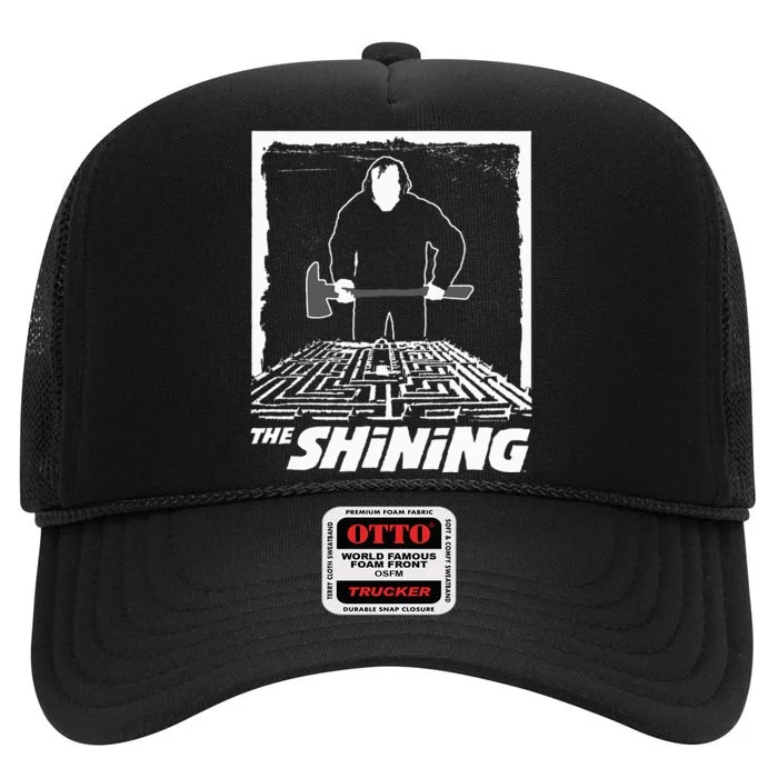 The Shining Maze White High Crown Mesh Trucker Hat