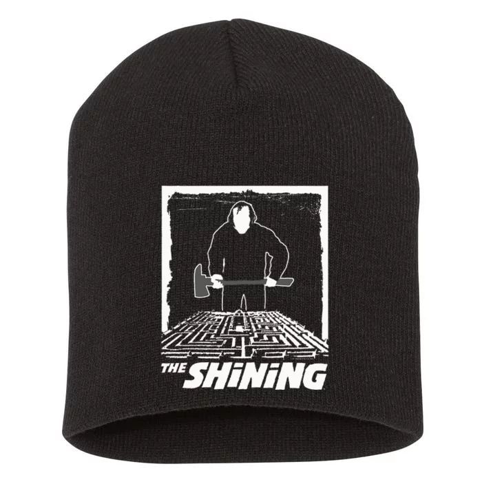 The Shining Maze White Short Acrylic Beanie