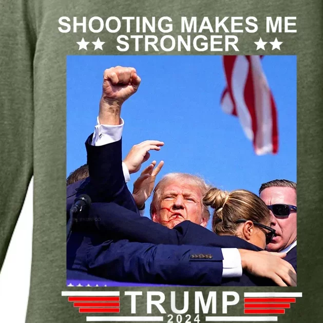 Trump Shooting Makes Me Stronger Shooting Makes Me Stronger Trump 2024 Womens CVC Long Sleeve Shirt