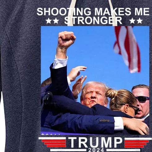 Trump Shooting Makes Me Stronger Shooting Makes Me Stronger Trump 2024 Women's Fleece Hoodie