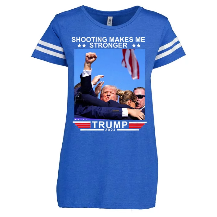 Trump Shooting Makes Me Stronger Shooting Makes Me Stronger Trump 2024 Enza Ladies Jersey Football T-Shirt