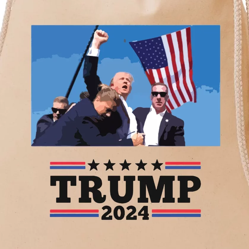 Trump Shooting Mugshot Trumpshirt Shot Drawstring Bag