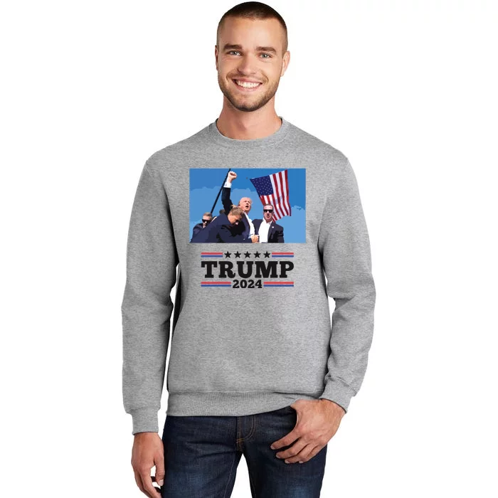 Trump Shooting Mugshot Trumpshirt Shot Tall Sweatshirt