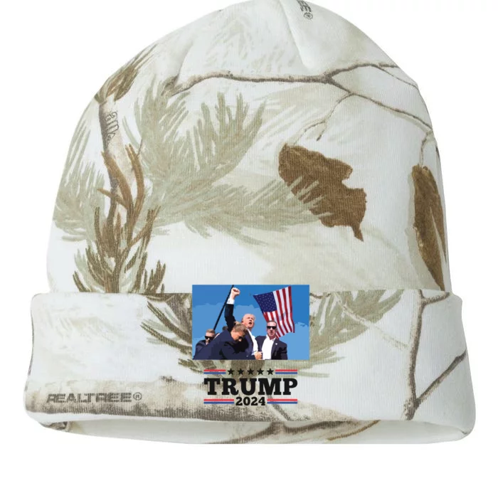 Trump Shooting Mugshot Trumpshirt Shot Kati - 12in Camo Beanie