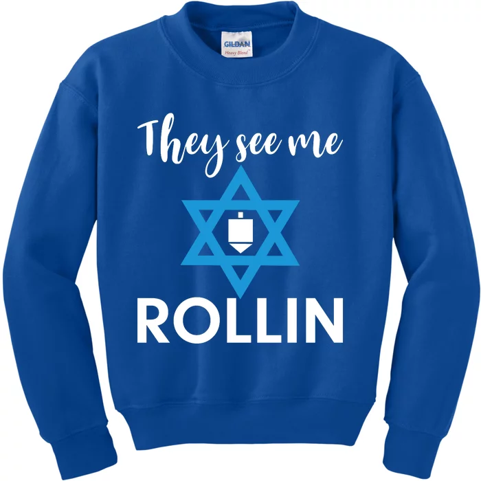 They See Me Rollin Hanukkah Kids Sweatshirt