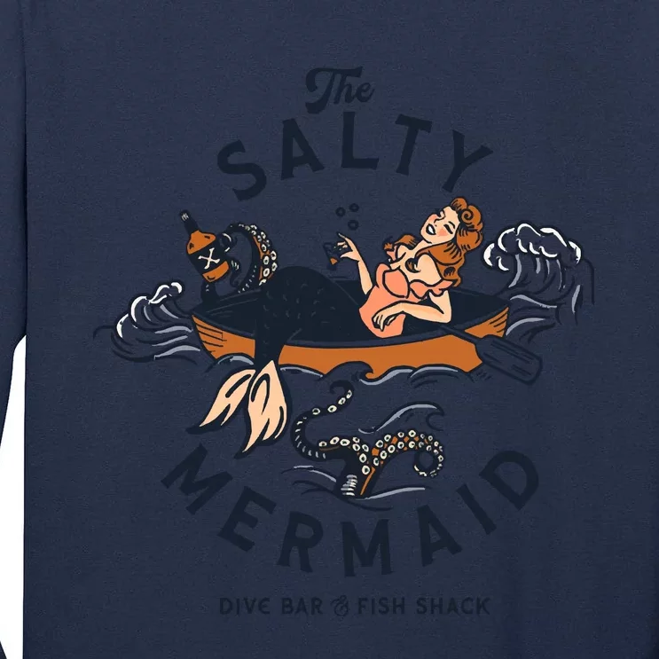 The Salty Mermaid Dive Bar &Amp; Fish Shack Tall Long Sleeve T-Shirt