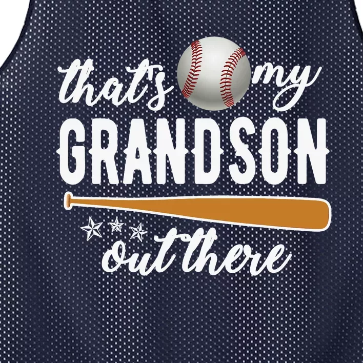 That S My Grandson Out There Gift Wo Baseball Grandma T Mesh Reversible Basketball Jersey Tank