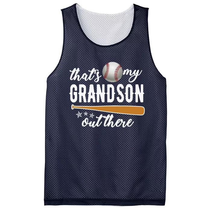 That S My Grandson Out There Gift Wo Baseball Grandma T Mesh Reversible Basketball Jersey Tank