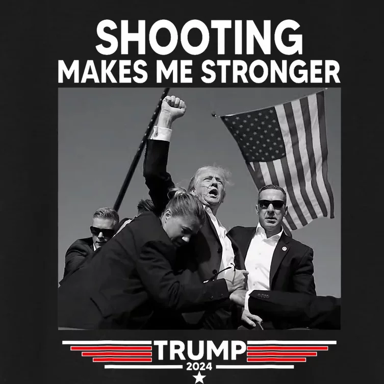 Trump Shooting Makes Me Stronger Shooting Women's Crop Top Tee