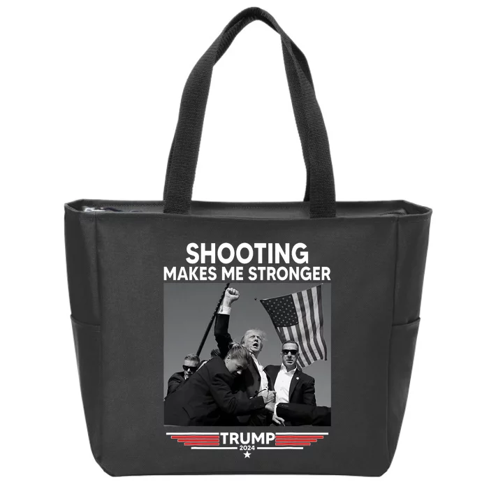 Trump Shooting Makes Me Stronger Shooting Zip Tote Bag