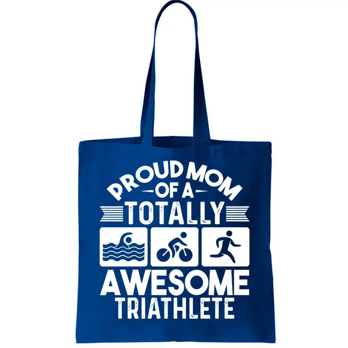 Triathlete Supporter Mom Gift Triathlon Run Swim Bike Cycle Gift Tote Bag