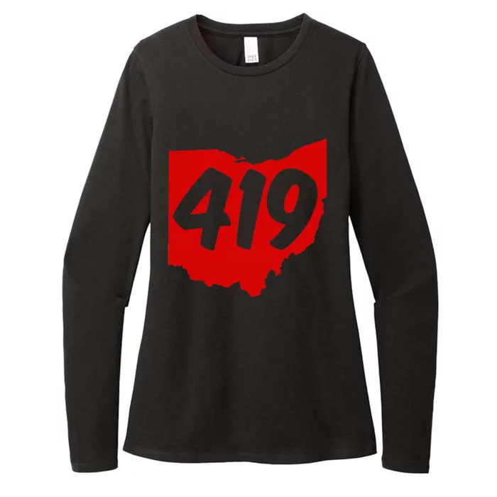 Toledo Sandusky Mansfield 419 Area Code Ohio Womens CVC Long Sleeve Shirt