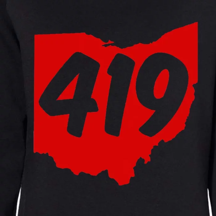 Toledo Sandusky Mansfield 419 Area Code Ohio Womens California Wash Sweatshirt