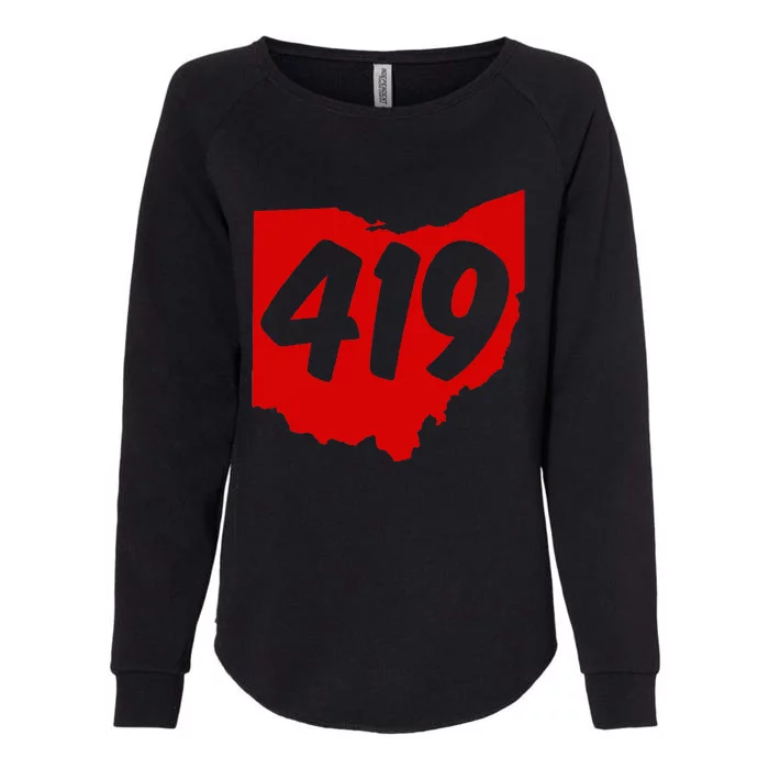 Toledo Sandusky Mansfield 419 Area Code Ohio Womens California Wash Sweatshirt