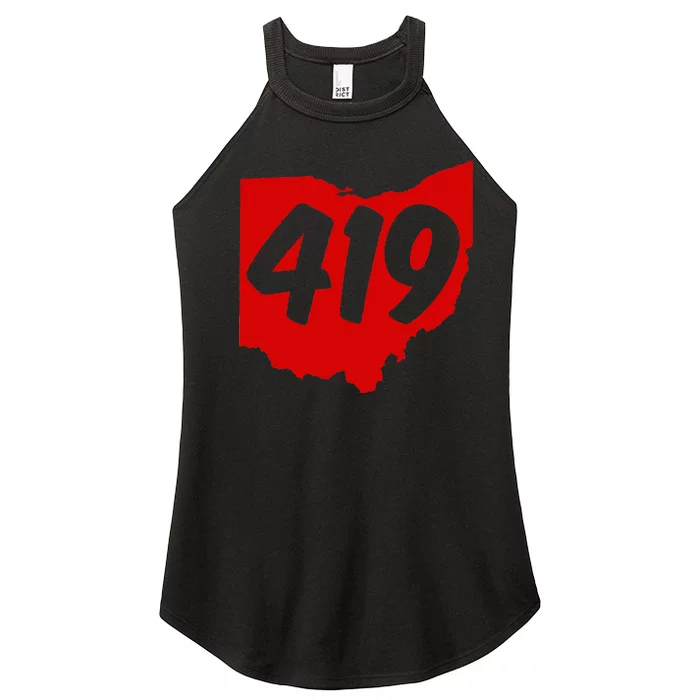 Toledo Sandusky Mansfield 419 Area Code Ohio Women’s Perfect Tri Rocker Tank