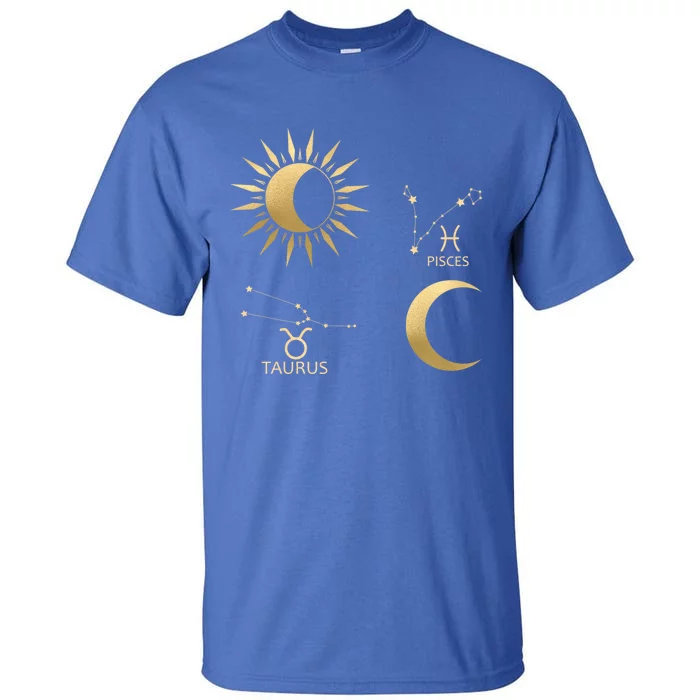 Taurus Sunpisces Moon Zodiac Gift Tall T-Shirt