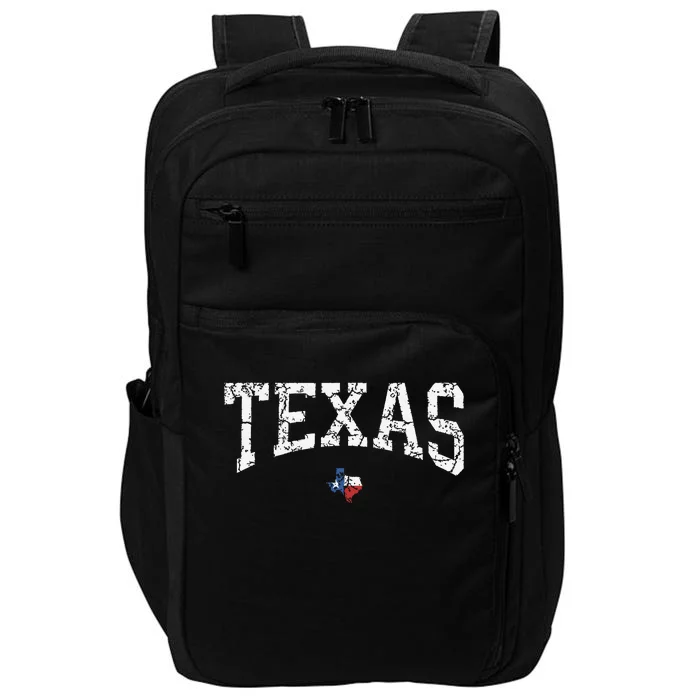 Texas State Map Flag Distressed Impact Tech Backpack